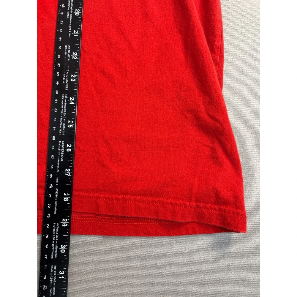 Polo Ralph Lauren Mens Red Polo Bear Long Sleeve T-Shirt Size Medium Cotton